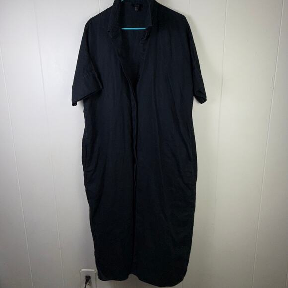 COS Black Oversized Relaxed Linen Dress - Picture 1 of 11